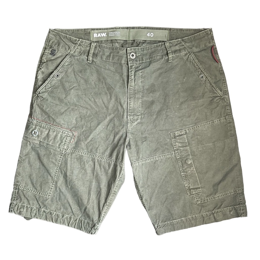 G-Star Raw Denim Relaxed 1/2 Pants Cargo Shorts Green 40 Gstar